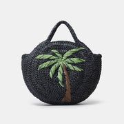 Embroidered straw tote bag - MRSLM