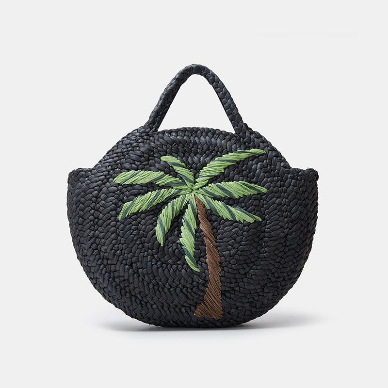 Embroidered straw tote bag - MRSLM