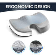 gel memory foam coccyx seat cushion, view 9 - MRSLM
