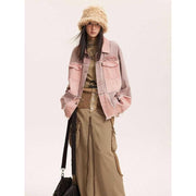 chic patchwork denim jacket for women, view 5 - MRSLM