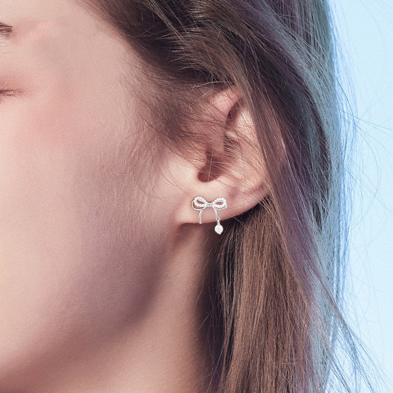 925 silver butterfly stud earrings, view 5 - MRSLM