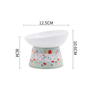 Hand-painted ceramic cat bowl, view 6 - MRSLM