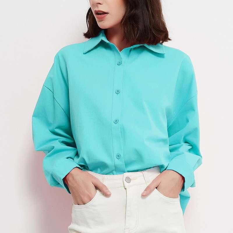 autumn oversized casual blouse, view 4 - MRSLM