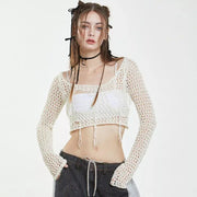 hollow-out tassel sweater - MRSLM