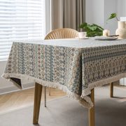 geometric jacquard bohemian tablecloth, view 5 - MRSLM
