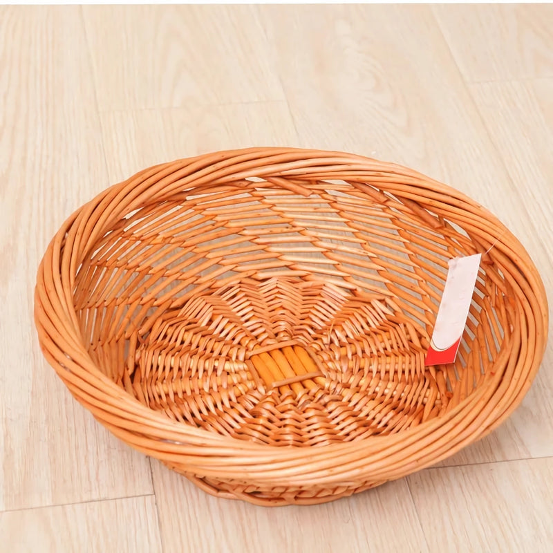 wicker bamboo weaving storage basket, view 3 - MRSLM