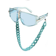 oversized steampunk shield sunglasses, view 16 - MRSLM