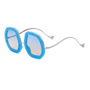 oversized diamond polygon sunglasses, view 4 - MRSLM