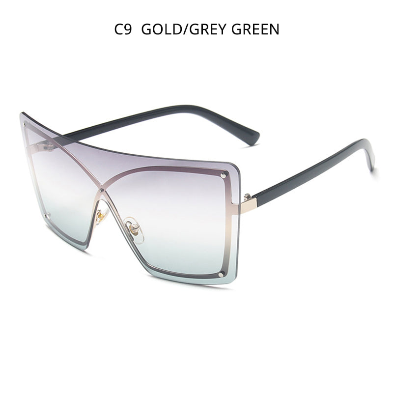oversized flat top sunglasses, view 9 - MRSLM