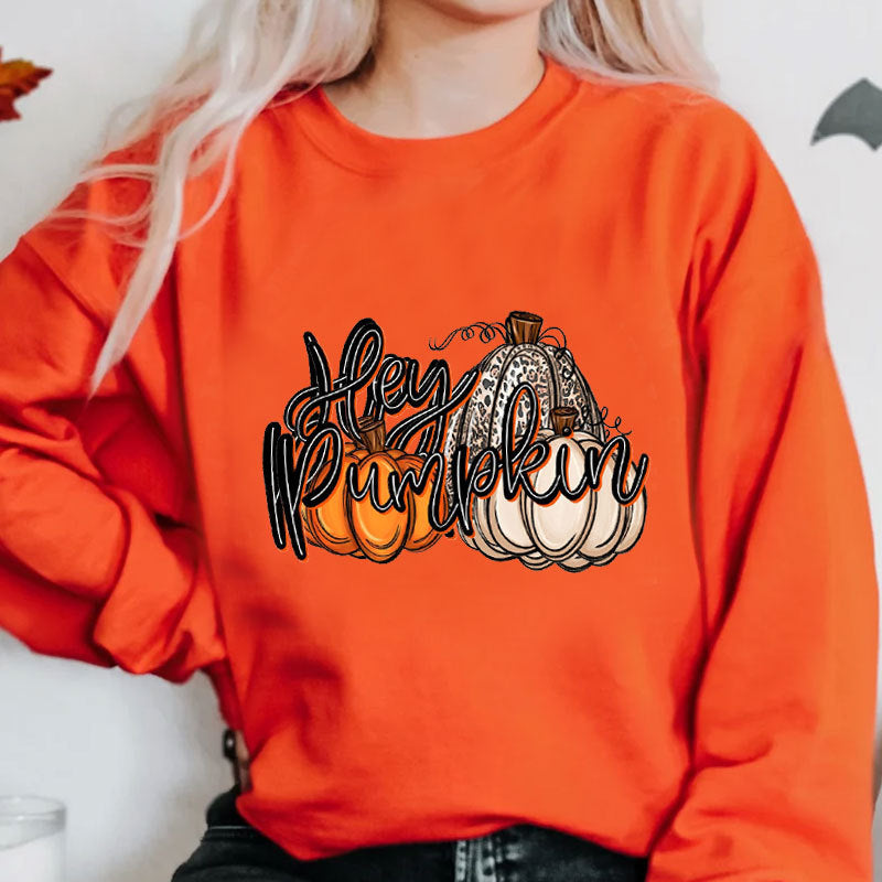 couple halloween pumpkin head sweatshirt, view 4 - MRSLM