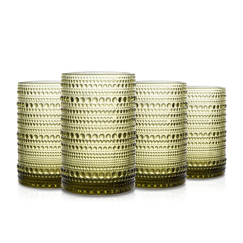 4pcs retro bead drinking glass set, view 3 - MRSLM
