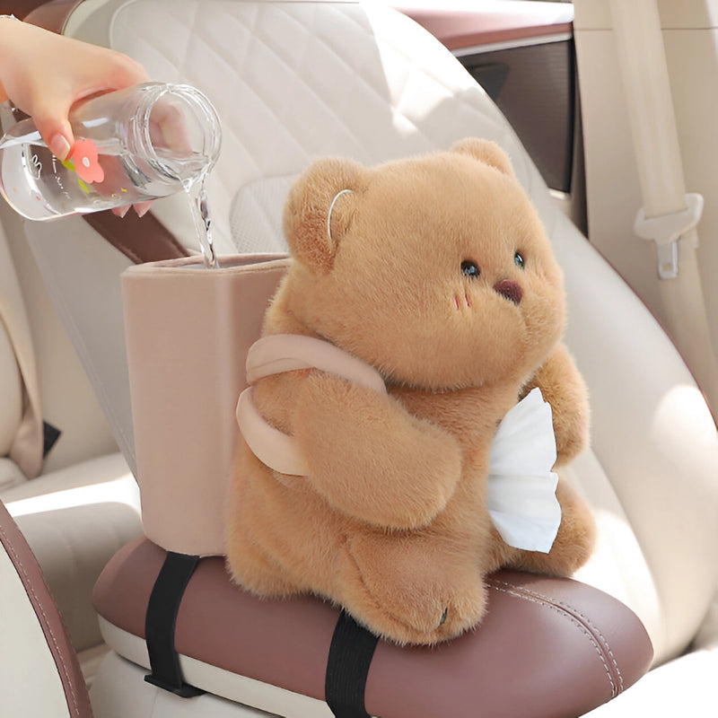 cute bear car tissue box and trash can, view 6 - MRSLM