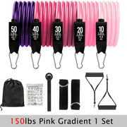 home gym resistance band set, view 6 - MRSLM