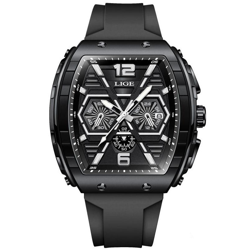 square chronograph watch, view 3 - MRSLM
