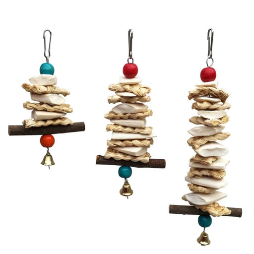 squid bone bird swing toy with bell - MRSLM