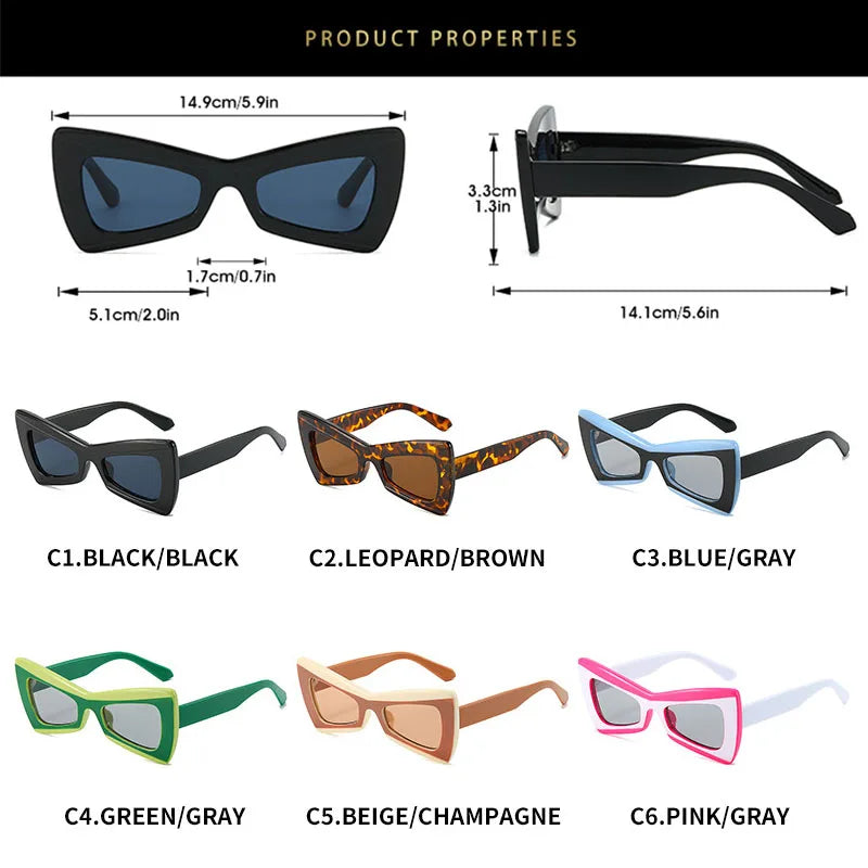 fashion cat eye sunglasses, view 13 - MRSLM