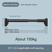 adjustable stainless steel shower curtain rod, view 5 - MRSLM