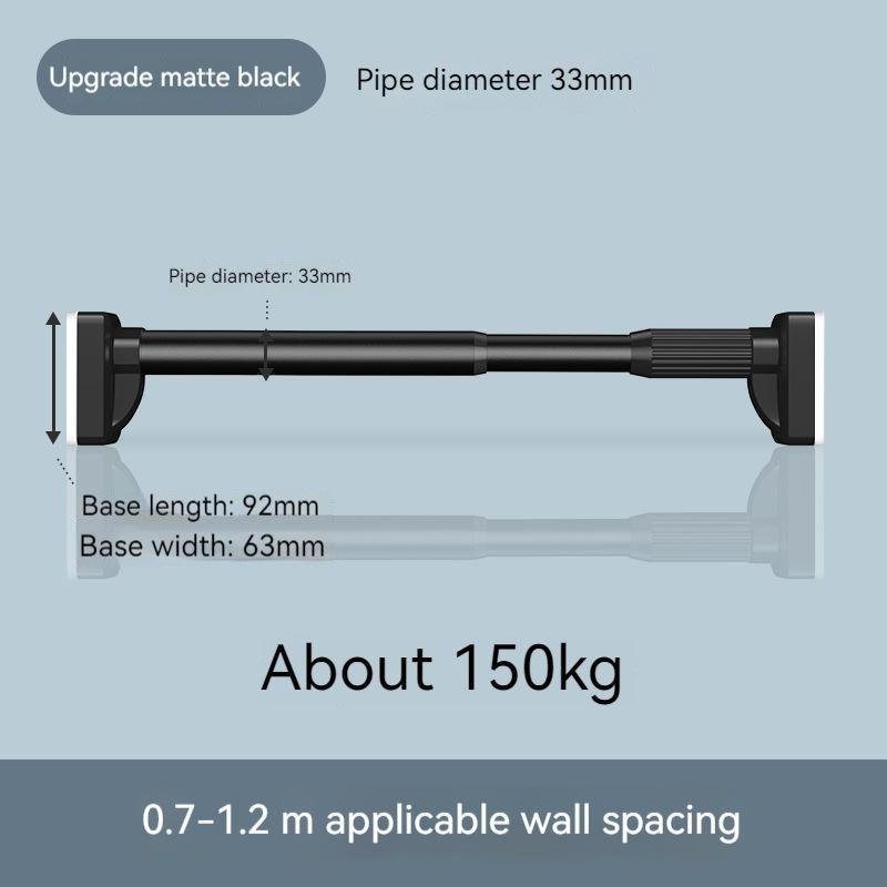 adjustable stainless steel shower curtain rod, view 5 - MRSLM