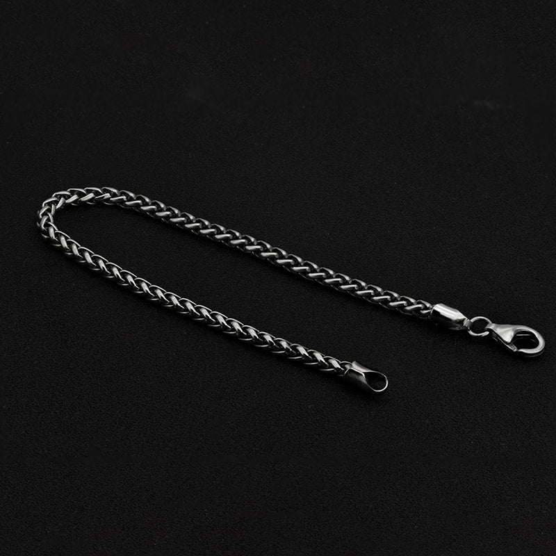 men's sterling silver distressed bracelet, view 8 - MRSLM