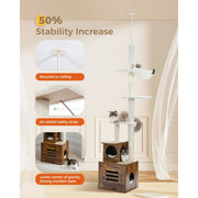 adjustable tall cat tree, view 4 - MRSLM