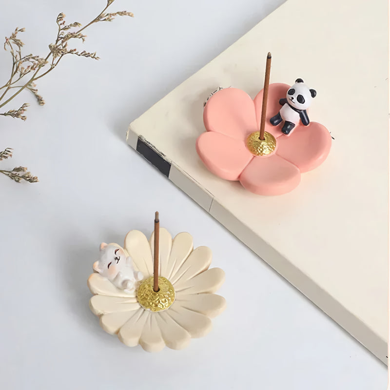 mini resin cherry blossom incense holder - MRSLM