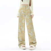 yellow wide leg cargo jeans - MRSLM