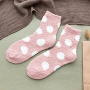 Candy color fluffy dot socks for women, view 7 - MRSLM
