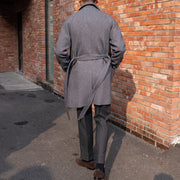 men's herringbone wool slim fit coat, view 3 - MRSLM