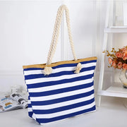 Striped beach tote bag, view 6 - MRSLM