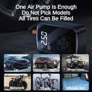 portable 12v 150psi wireless car air pump, view 4 - MRSLM