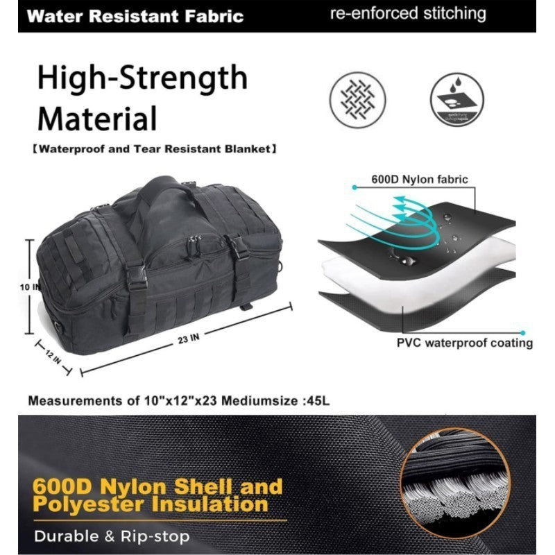 Nylon gym duffel bag, view 3 - MRSLM