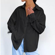 feather cuff blouse, view 3 - MRSLM