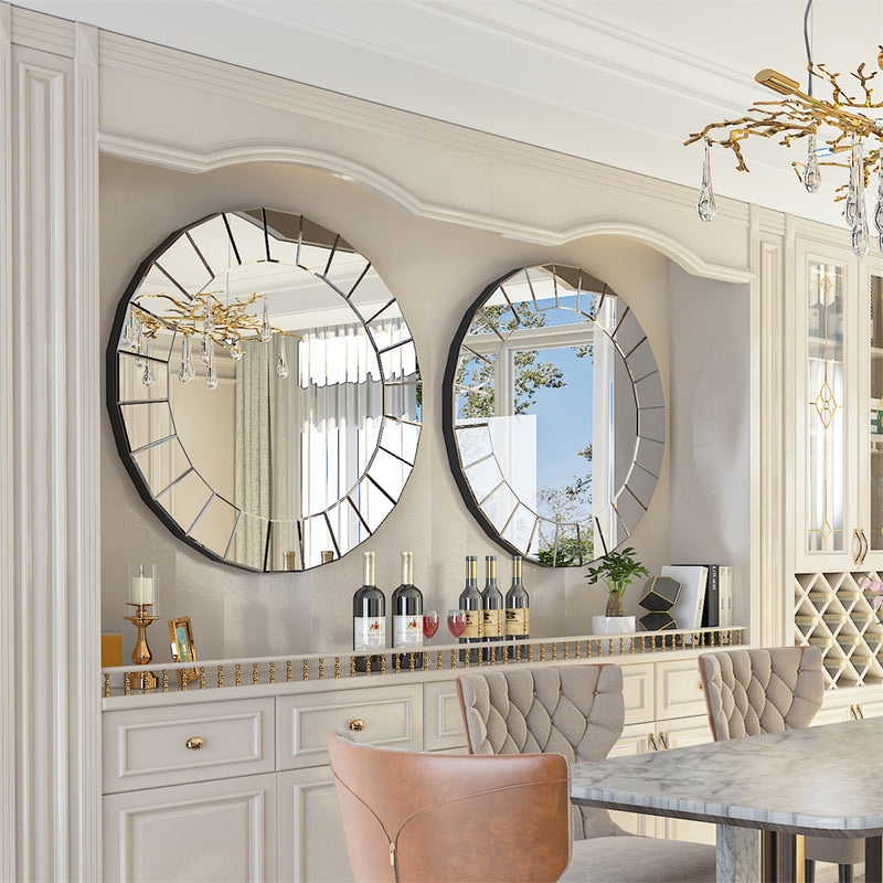 round decorative wall mirror, view 3 - MRSLM