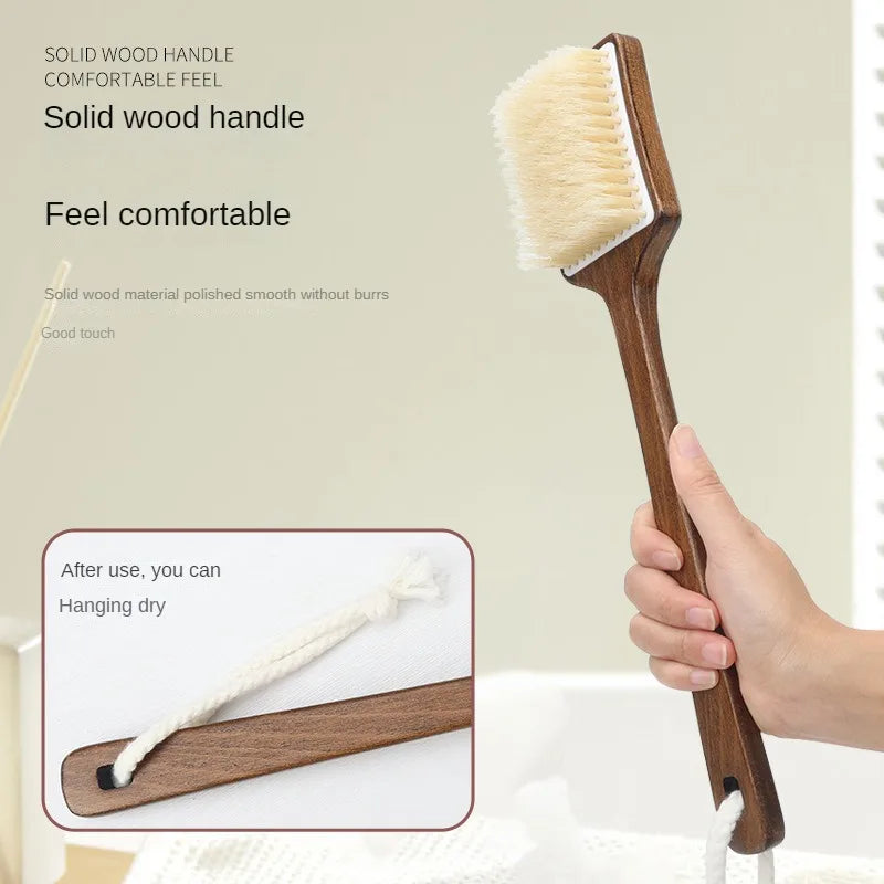 Wooden bath brush, view 4 - MRSLM