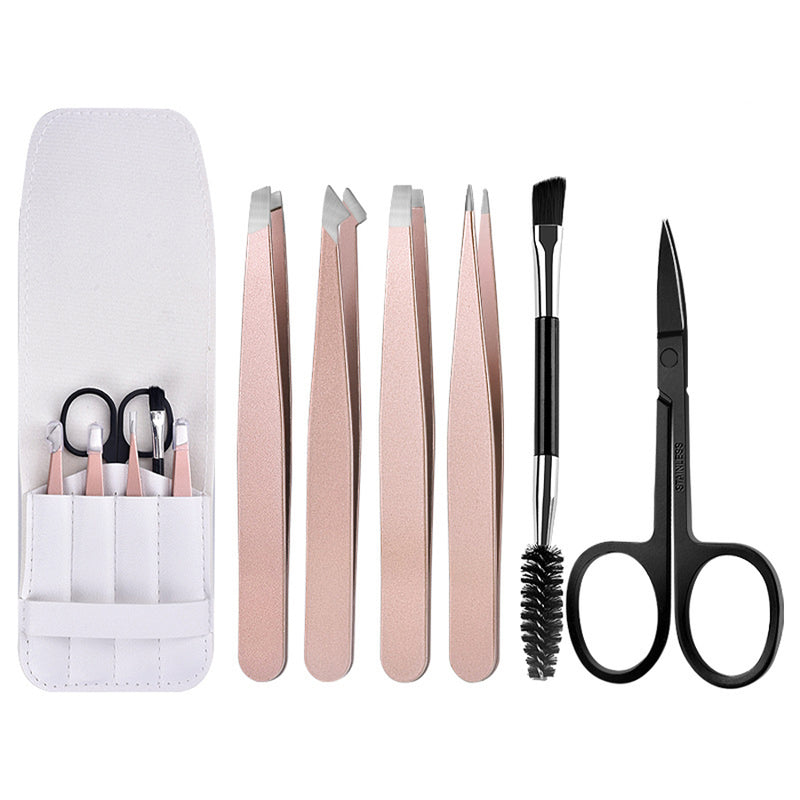 6-piece eyebrow tweezer set, view 3 - MRSLM