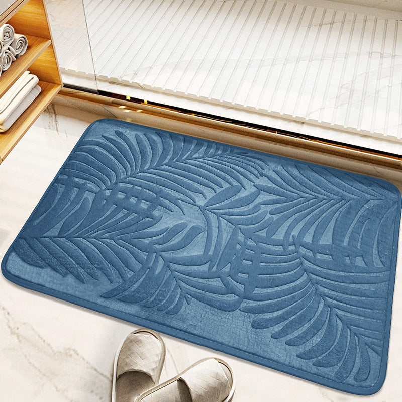 Leaf pattern memory foam bath mat, view 6 - MRSLM