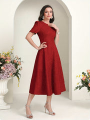 solid color short sleeve dress, view 7 - MRSLM