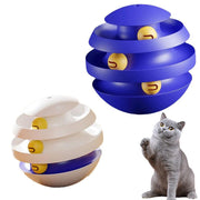 3-layer cat tumbler toy with balls - MRSLM