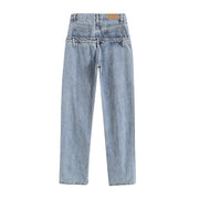 high waist straight jeans, view 2 - MRSLM