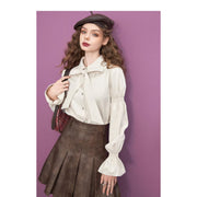 long sleeve casual office blouse, view 3 - MRSLM