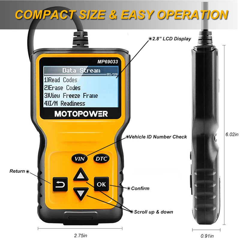 Universal OBD2 scanner, view 5 - MRSLM