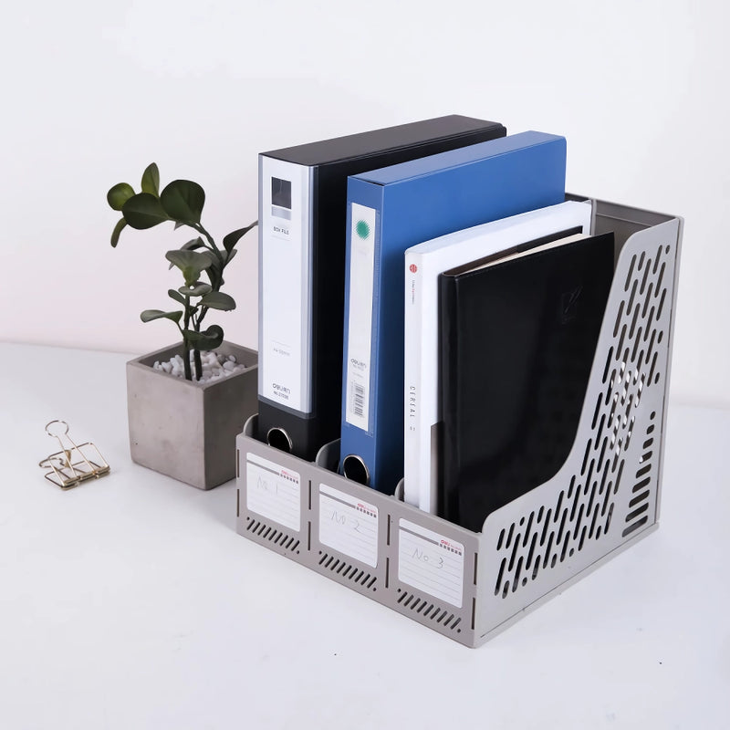 triptych magazine file holder desk organizer, view 6 - MRSLM