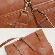 vintage vegan leather backpack, view 6 - MRSLM