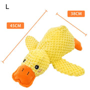 duck shape quacking dog toy, view 2 - MRSLM