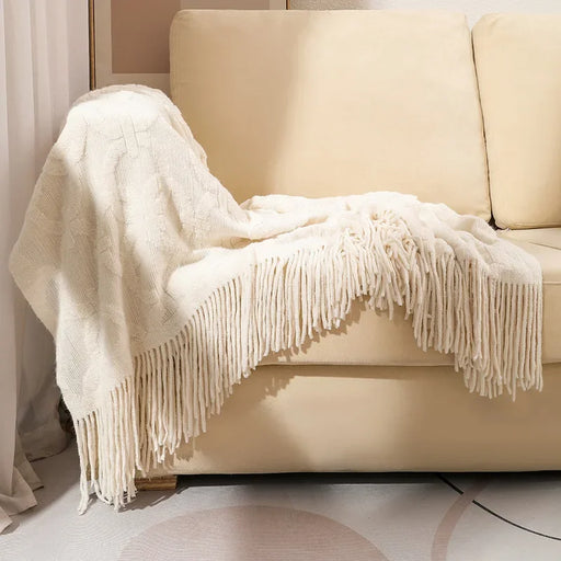 acrylic knit blanket, view 6 - MRSLM