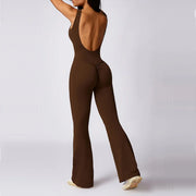 women's compression yoga jumpsuit, view 8 - MRSLM