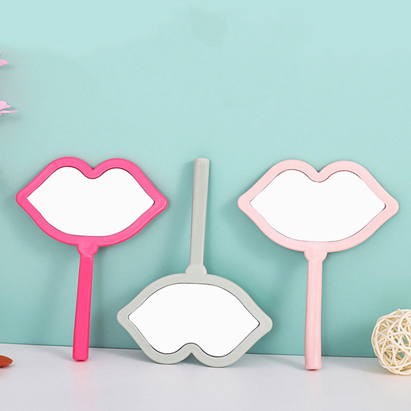 Lip shaped handheld makeup mirror, view 13 - MRSLM