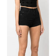 High-waist slim fit denim shorts, view 8 - MRSLM