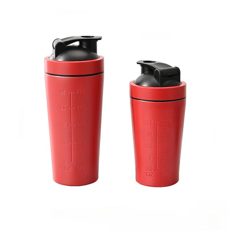 stainless steel protein shaker bottle, view 2 - MRSLM