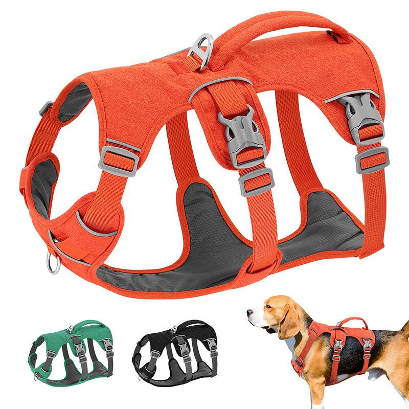 reflective nylon dog harness with handle - MRSLM